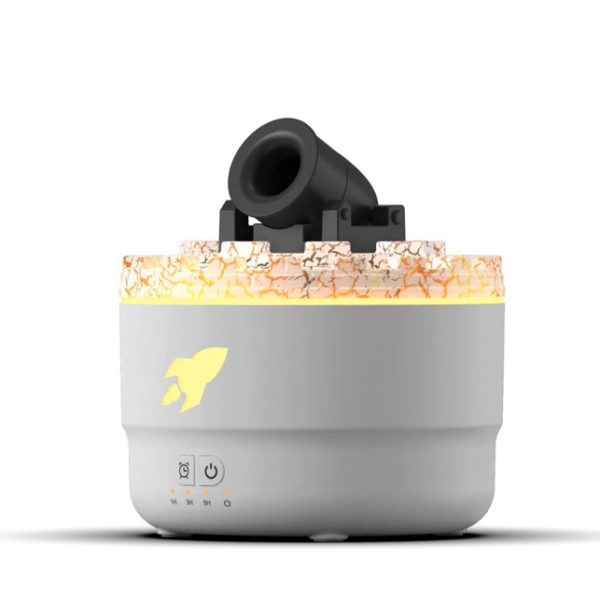 Difusor de Aroma Eletrónico 2 em 1 HAOYU com Efeito de Chama, Umidificador Ultrassónico 200 ml USB Tipo-C e Temporizador
