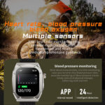 Smartwatch Z79MAX Prata e Laranja Emborrachado - Monitoramento de Saúde, Notificações em Tempo Real - Image 4