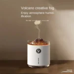 Umidificador Vulcão com Efeito Chama LED, Difusor de Aromas Ultrassônico 350ml USB com Auto-Off para Casa, Escritório e Yoga