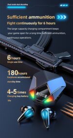 Auricular Gamer Wireless 5.1 X6 com Áudio Surround, Sem Fio - Image 2