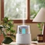 Umidificador Portátil USB com Luz LED, Temporizador e Controlo por App para Casa, Carro e Escritório