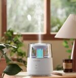 Umidificador Portátil USB com Luz LED, Temporizador e Controlo por App para Casa, Carro e Escritório