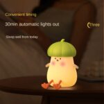 Luz Noturna LED Infantil Recarregável USB com Controlo por Toque, Candeeiro Animal Silicone Regulável para Quarto e Mesa de Cabeceira - Image 2