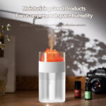 Umidificador H2O Lareira Vulcânica USB com Névoa Fria, Aromaterapia e Luz Ambiente para Quarto, Casa e Escritório - Image 2