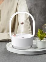 Humidificador Portátil com Luz LED Noturna, 1200 mAh, Névoa Fria Silenciosa, 2 Modos de Vaporização, Desligamento Automático, Branco - Image 4