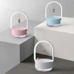 Humidificador Portátil com Luz LED Noturna, 1200 mAh, Névoa Fria Silenciosa, 2 Modos de Vaporização, Desligamento Automático, Branco - Image 2