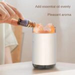 Umidificador USB com Luz LED e Cristais Decorativos, Difusor Ultrassónico de Aromaterapia Portátil para Quarto, Escritório e Mesa