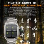 Smartwatch Z79MAX Prata e Laranja Emborrachado - Monitoramento de Saúde, Notificações em Tempo Real - Image 5