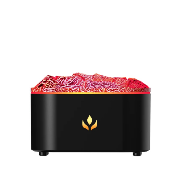 Umidificador Ultrassónico 150ml com Efeito Chama LED, Difusor de Aromas 7 Cores, Luz Noturna Silenciosa USB para Casa e Quarto