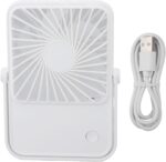 Mini Ventilador de Mesa Portátil Recarregável USB – 3 Velocidades, Design Compacto