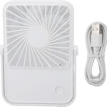 Mini Ventilador de Mesa Portátil Recarregável USB – 3 Velocidades, Design Compacto