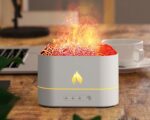 Umidificador de Ar Vulcão com Efeito Chama, Difusor de Óleos Essenciais 0,5 L para Mesa, Casa e Escritório - Image 2