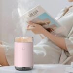 Umidificador USB com Luz LED e Cristais Decorativos, Difusor Ultrassónico de Aromaterapia Portátil para Quarto, Escritório e Mesa - Image 2
