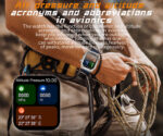 Smartwatch Z79MAX Prata e Laranja Emborrachado - Monitoramento de Saúde, Notificações em Tempo Real - Image 7